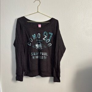 Grey Graphic Como Zoo Long Sleeve Top